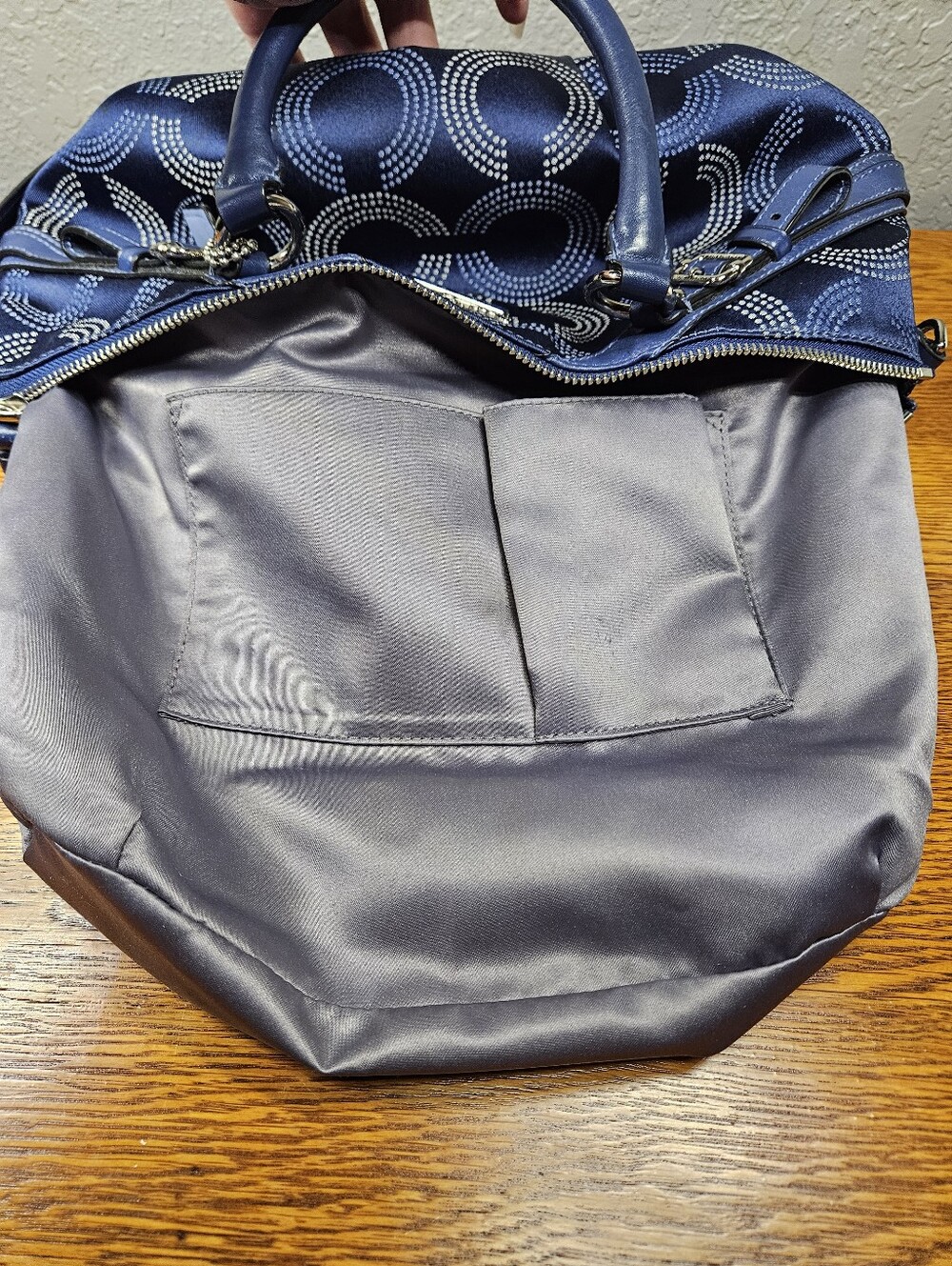 Coach Madison Dotted Op Art Sophia Convertible Bag - Picture 11 of 14